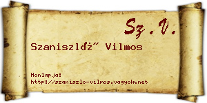 Szaniszló Vilmos névjegykártya