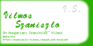 vilmos szaniszlo business card